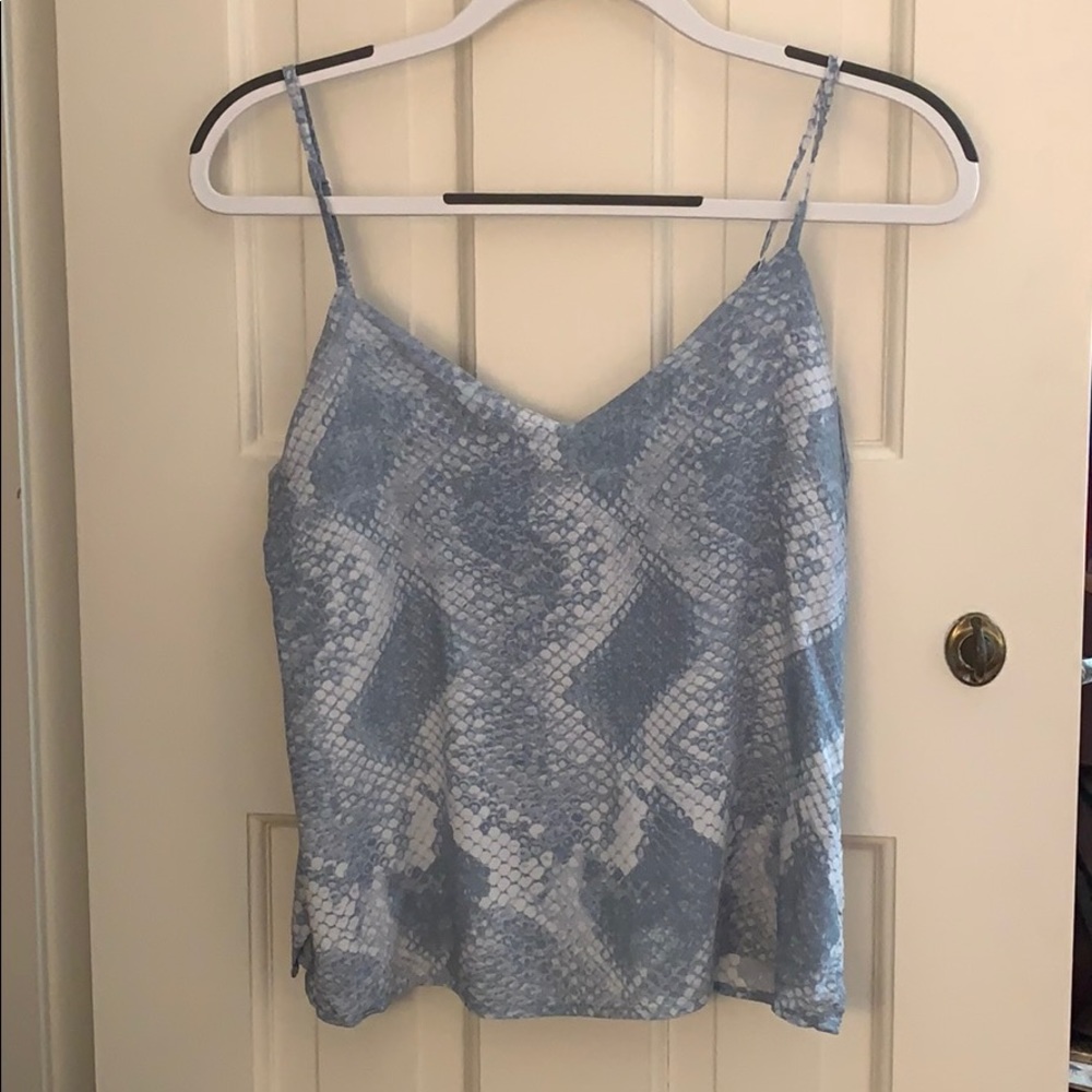 blue snakeskin tank top